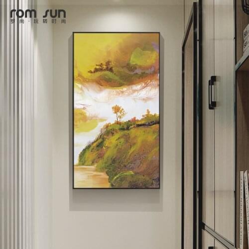 Large Size Abstract Landscape Canvas Painting Mountains River Posters Print Wall Art Pictures For Living Room Decor Wall Art