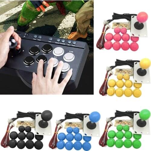 Arcade Joystick DIY Kit Zero Delay USB Encoder to PC PS3 Sanwa Joystick and Push Buttons for Arcade Mame