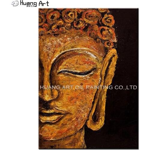 Free Shipping Factory Directly Supply Handmade Abstract Impression Buddha Oil Painting On Canvas Abstract Buddha Paintings