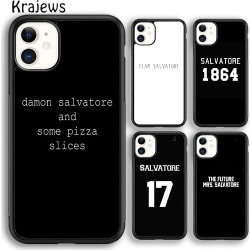 Krajews Vampire Diaries DAMON Stefan Salvatore Phone Case Cover For iPhone SE 6s 7 8 plus 11 12 pro X XR XS max Galaxy S8 S9 S10