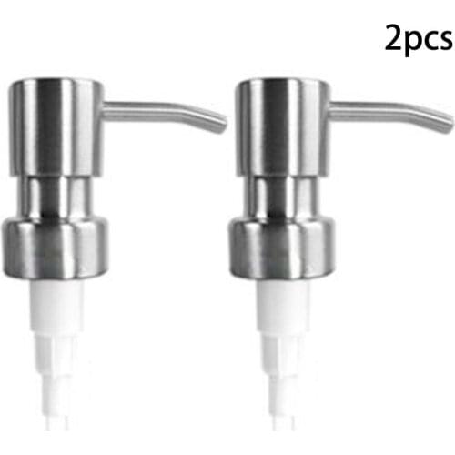 2pcs DIY Soap Dispenser Pump Head Stainless Steel For Liquor Jars Tube Bottle Kitchen Sink Countertop Soap Dispenser Head