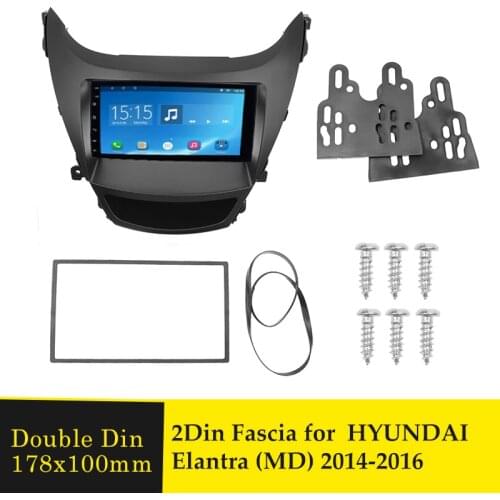 Double Din Radio Fascia for HYUNDAI Elantra (MD) 2014+ Stereo DVD Player Panel Mounting Installation Dash Kit Trim Frame Bezel