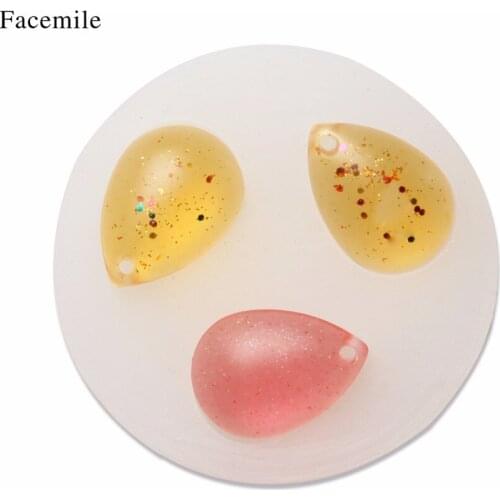 WaterDrop Molds with Hole for Resin DIY Gem Mold Resin Casing Craft Pendant Jewelry Making Tool Chocolate Fondant Baking Moulds
