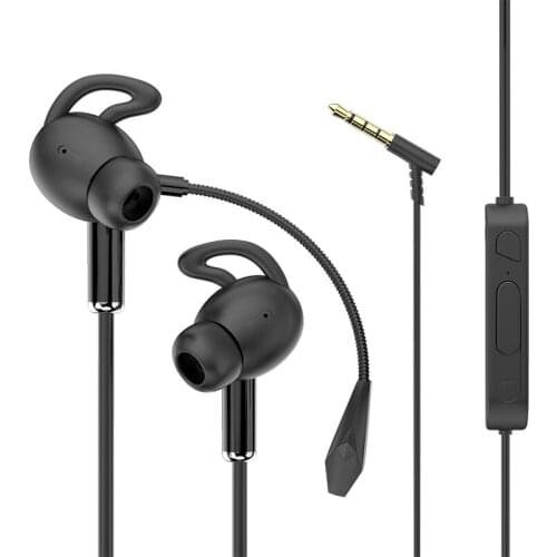 Gaming Headset 3.5mm Interface E-Sports Game Wire Control Headset with Dual Microphone