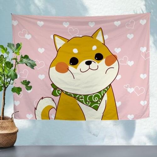 Kawaii Room Decor Background Cloth Girl Small Fresh Anime Print Decoration Murale Chambre Room Decor Tapisserie Wall Tapestry