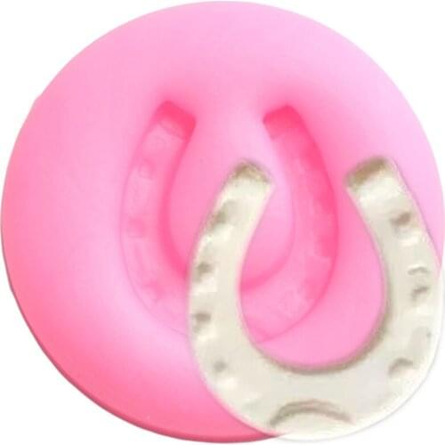 Horse Shoe Cake Frame Silicone Mold DIY Party Cake Decorating Tools Cupcake Topper Fondant Mould Candy Resin Clay Chocolate Mold