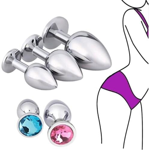 Metal Butt Plug Nipple Clips Pleasure Manual Stimulation Adult Masturbating Sex Toy for Women Lesbian Beginners Couples