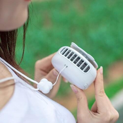 Mini Usb Portable Fan Cooling Womens Wireless Neck Fan Rechargeable 800mAh Small Pocket HandHeld Fans Air Cooler Outdoor
