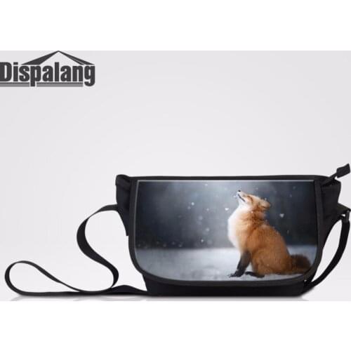 Dispalang Fashion Messenger Bag Crossbody Bags For Women Fox Animal Pattern Female Travel Shoulder Bag Casual Bag for Ladies