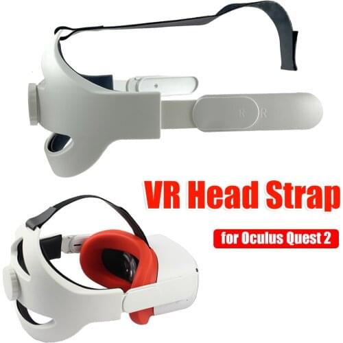Non-Slip VR Virtual Reality Head Strap Adjustable VR Headband Headwear Replacement for Oculus Quest 2 New VR Headset Accessories