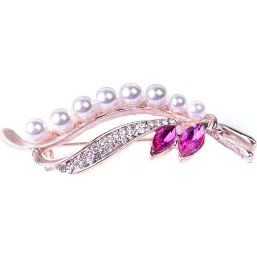 New brooch female crystal brooch mens purple crystal branch leaves jewelry accessories jewelry badge pin