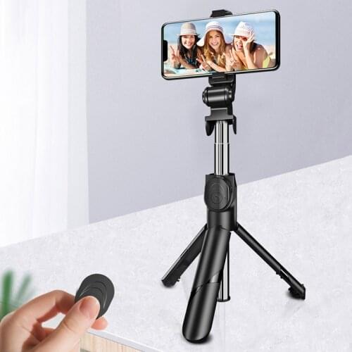 2021 NEW Bluetooth-compatible Wireless Selfie Stick Tripod Extendable Monopod with fill light Remote shutter For IOS Android