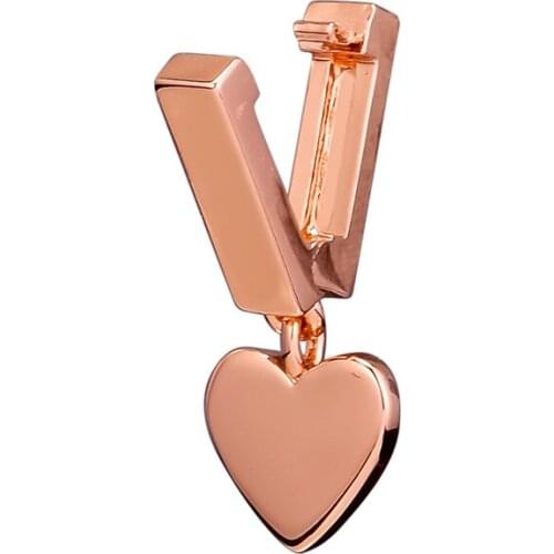 CKK 925 Sterling Silver Reflexions Floating Heart Clip Charm, Rose Gold Original Jewelry Fits For Reflexions Bracelets