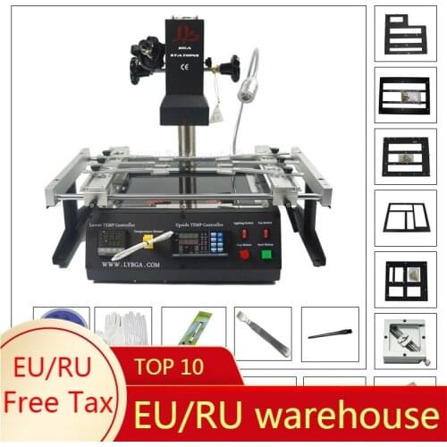 BGA Rework Station 2 Zones Infrared Heater 2300W Repair Soldering Station with Bga Reballing Stencils Kits & Machine