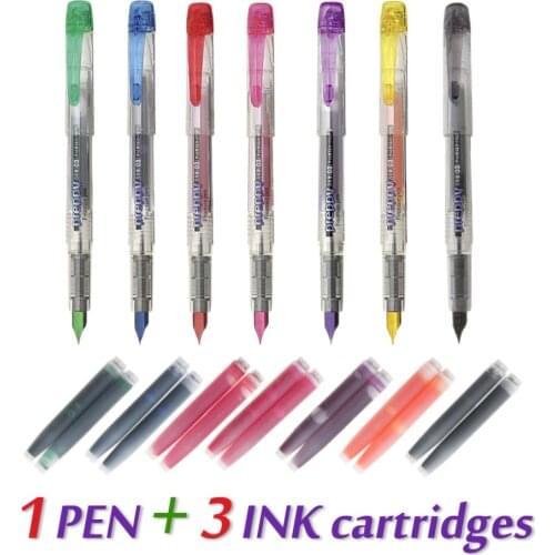 Platinum preppy ppq-200 PPQ200 multi-colored colorful transparent rod punctuated Students pen with ink cartridges girl gift