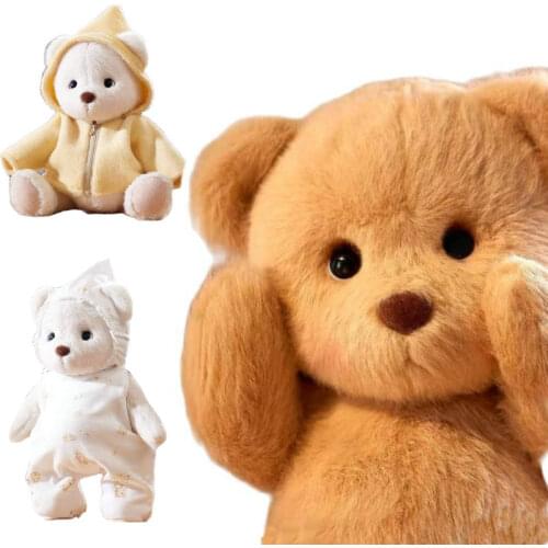 Super High Quality Handmade Teddy Bear Plush Toy Sleeping wear Brown bears Cuddly Plushie for Baby Appease Toy Soft Toy For Kids