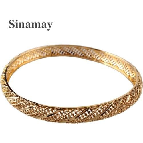 Gold-Plated Ladies Cuff Bangles For Bracelets women bracelets and Jewelry bangles Ladies Gifts bracelets Wedding Accessories