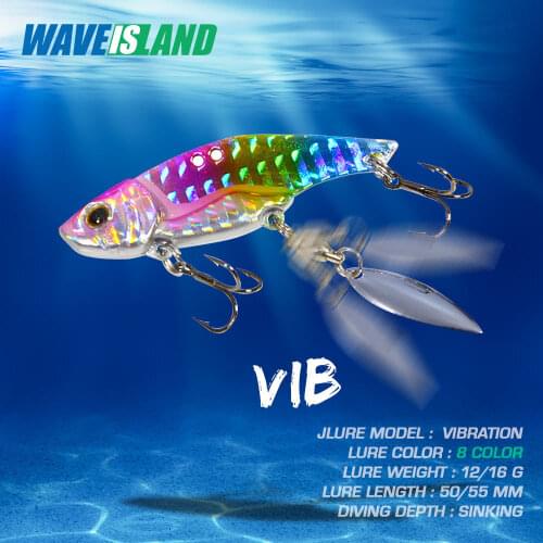 WAVEISLAND 2021 Metal Vib Fishing Lure 12g 16g Long Shot Metal Jig Articulos De Pesca Isca Artificial Bass Bait Deep Sea Fishing