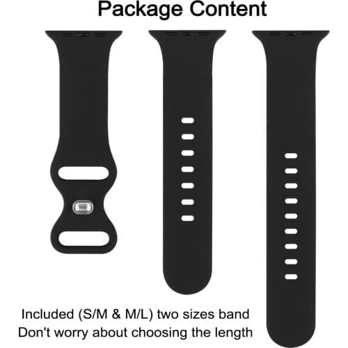 Silicone Strap For Apple Watch Band 44mm 40mm 38mm 42mm Smartwatch Rubber Sports Watchband Belt Bracelet iWatch Serie 3 4 5 6 SE