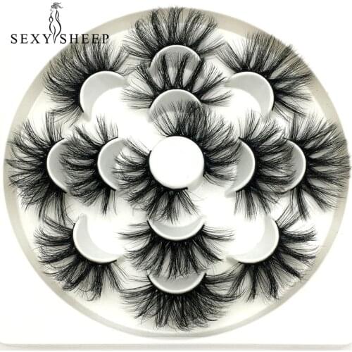 SEXYSHEEP 5/7/8 pairs Soft Fluffy 3D Faux Mink False Eyelashes Dramatic Long Wispies Natural Lashes Extension Volume Beauty