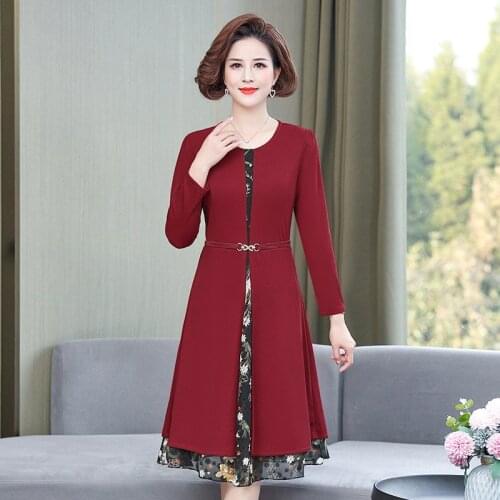 2021 Vintage Print Chiffon Long Sleeve Dresses Autumn Winter New 5XL Plus Size Black Bodycon Dress Elegant Women Party Vestidos