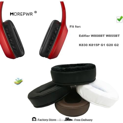 Replacement Ear Pads for Edifier W 800BT 808BT 855BT K 830 815P G1 G20 G2 Headset Parts Leather Cushion Velvet Earmuff Earphone