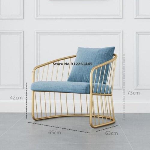 Milk Tea Shop Coffee Shop Chair Nordic Wrought Iron Card Seat Sofa Sales Department Office Negotiation Meeting Guest Area Chair