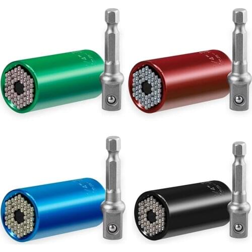 Torque Wrench Universal Sleeve Head Set Multifunctional Torque Wrench Sleeve 7-19mm Spanner Key Magic Multi Hand ToolsCr-v Sleev