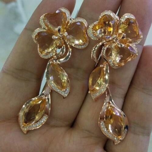 Xb535 Luxury Designer Fashion shinning European style Jewelry leaves shaped dress wedding party bb