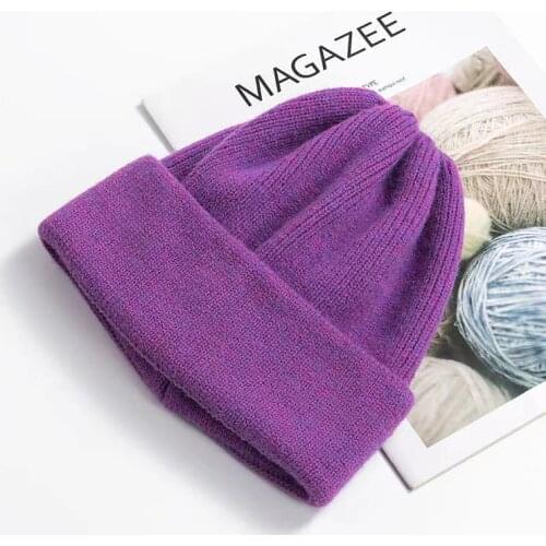 VISROVER 9 Colorway Unisex Solid Color Acrylic Woman Winter Hat Unisex Soft Autumn Bonnet Best Match Woman Warm Skullies Gift