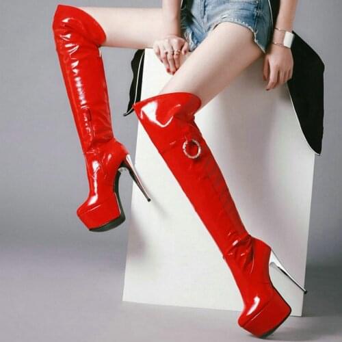 2021 Women Over the Knee Boots Platform Super Thin High Heel Ladies Nightclubs Boots High Quality Autumn Winter Thigh Boots
