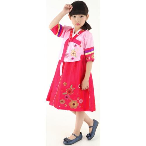 Girls Hanbok Dance Clothes Children Fit The Costume Girls Ethnic Korean Costume Children Wu Tai Fu Costumes