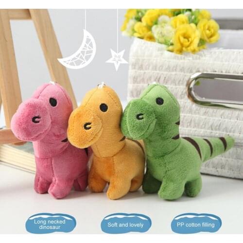 Dinosaur Pendant Long Neck Soft Spring-back Mini Dinosaur Plush Pendant for Souvenir toys Brinquedos Kids Newborn accessories