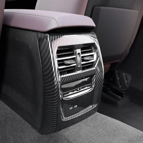 1PCS ABS Carbon Fiber Back Air Conditioning Tuyere Cover M Sport Car Accessories For BMW 3 Series G20 G21 2019 2020 2021