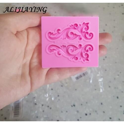 1Pcs DIY Sugar craft Cake Vintage Relief Border Silicone Mold Fondant lace Mold Cake decorating Tools Gum paste Mold D0881