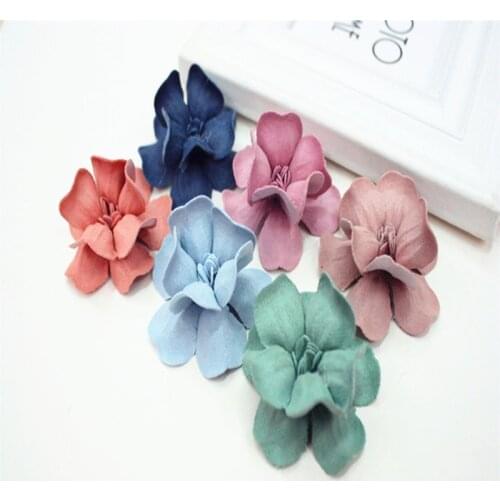 10pcs New Korean Version of Microfiber Lantern Flower Diy Handmade Hair Accessories Headdress Brooch Accessories