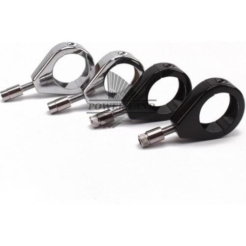 2pcs Black/Chrome Aluminum Motorcycle Turn Signal Mount Bracket 39mm Fork Tubes Relocation Clamp For Harley Freeshipping