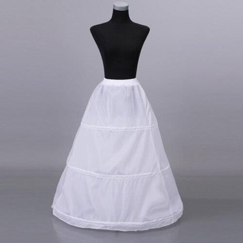 3 Hoops Elastic Waist Yarnless Petticoat skirt Bridal Wedding Dress Skirt Women Party Prom Costume Skirts underskirt Petticoat