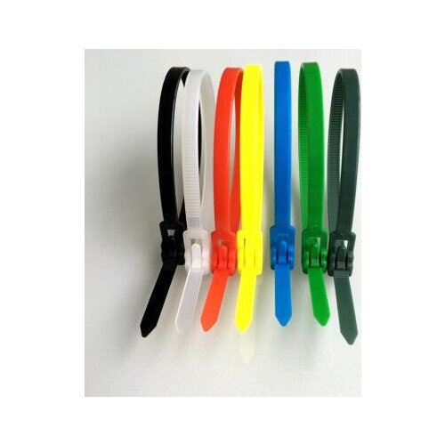 50pcs/lot Releasable Ties 8 * 300 color nylon cable ties Quality Releasable cable ties, tie-style retreat DIY necessa