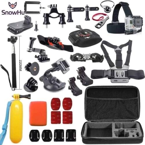 SnowHu for Gopro Accessories set for go pro hero 9 8 7 6 5 for Yi 4K SJCAM SJ4000 eken h9 sport camera GS48