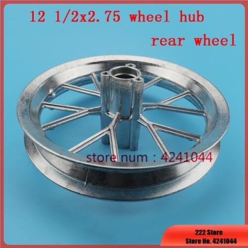 E-Scooter 12 1/2x2.75 rear wheel hub Aluminium rim use 12 1/2x2.75 tire tyre for Dirt Bike MX350 MX400 43CC 47CC 49CC Mini Moto