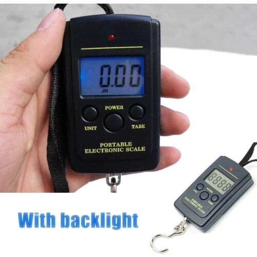 40kgx10g Mini Digital Scale For Fishing Luggage Travel Weighting Steelyard Portable Electronic Hanging Hook Scale Fishing Tools