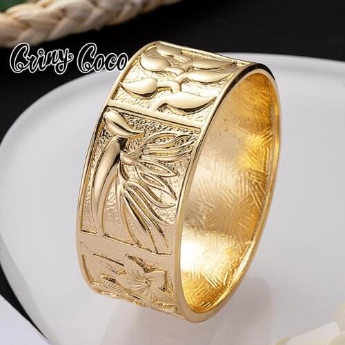 Cring Coco Hawaiian Gold Bracelets Polynesian Jewelry Woman Bracelet Bangle for Women Party Beach Wedding Valentines Day gifts