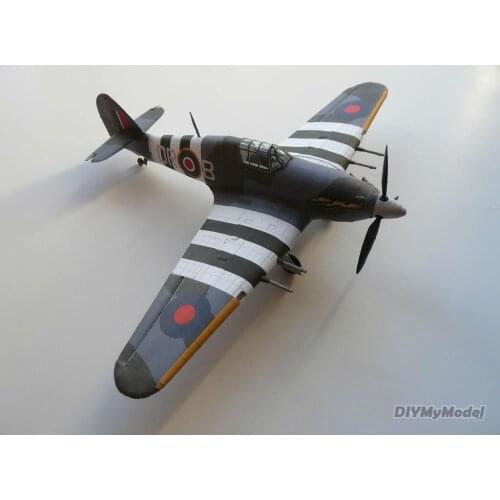 DIYMyModeI 1:33 Scale UK WWI Hurricane Fighter DIY Handcraft PAPER MODEL KIT Puzzles Handmade Toy DIY