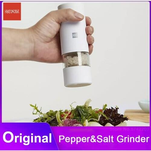 HUOHOU Electric Automatic Mill Pepper and Salt Grinder LED Light 5 Modes Peper Spice Grain Automatic Spice Mill Kitchen