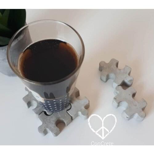 Block design puzzle coaster mold Gypsum silicone Tray mold ice cube silicone mold Plaster plate Mold