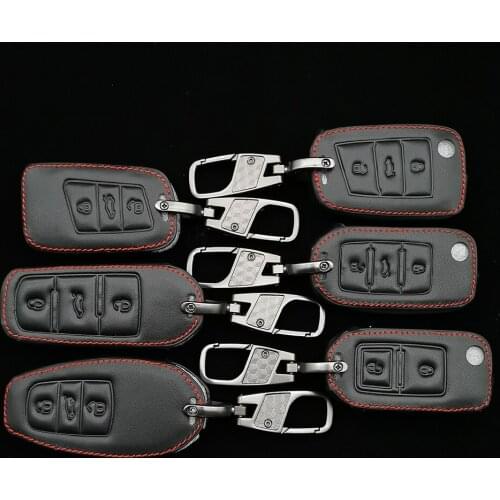 Leather Car Cover Case For Automotive Remote Key For Volkswagen Vw Jetta Golf Polo Passat Tiguan For Skoda Octavia Seat Bag
