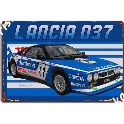 Lancia 037 Group B Total Metal Sign Cinema Living Room Pub Garage Painting Décor Decoration Tin Sign Poster