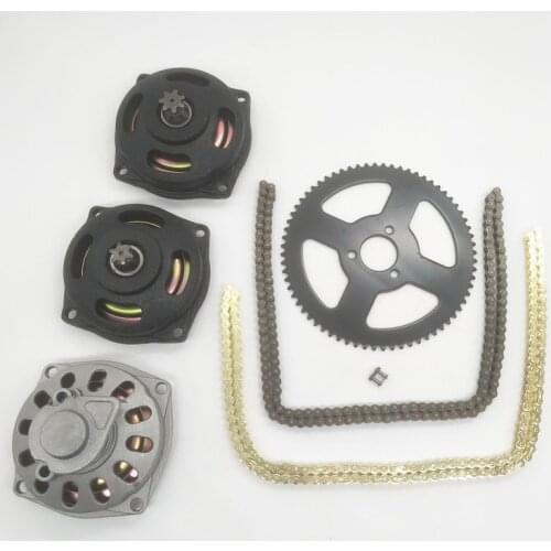 Mini Moto 47cc 49cc Drive System 25H 144 links Chain with 6 7TGear Box And Rear 68T Sprocket Fit 49cc Mini Pocket Bike