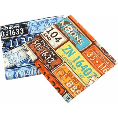 Nanchuang License Plate Canvas Fabric DIY Handmade Sewing Cloth For Bag/Sofa/Tabecloth/Cushion Home Decration Material 50X150cm